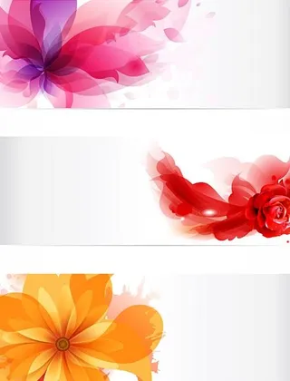 幻彩花卉背景矢量三