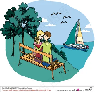 情人世界 两人世界 矢量 AI_1...