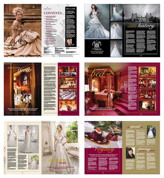 婚礼婚纱杂志设计矢量素材