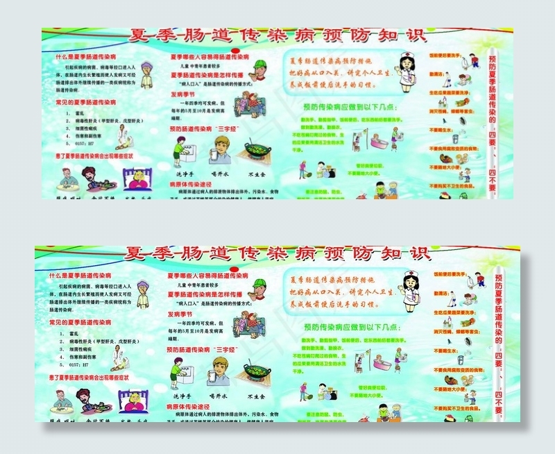 夏季肠道传染病图片psd模版下载