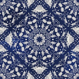 中国中式和风民族风格蓝色花纹瓷器手绘背景底纹图案矢量图片素材