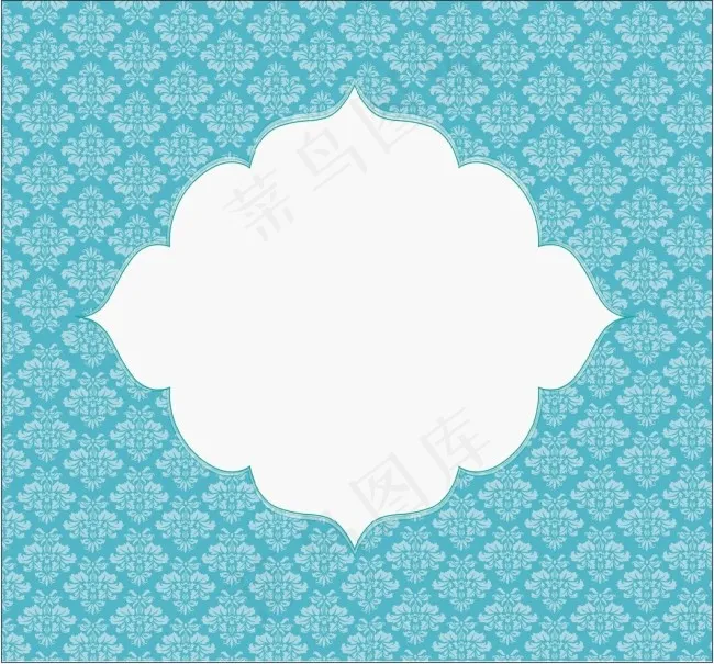 婚礼喷绘背景蒂芙尼蓝色系镂空eps,ai矢量模版下载