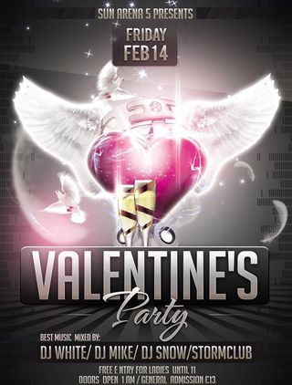 酒吧情人节派对宣传PSD素材