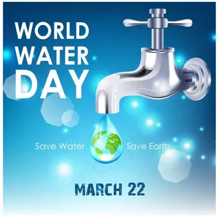 地球与水滴环保元素设计矢量