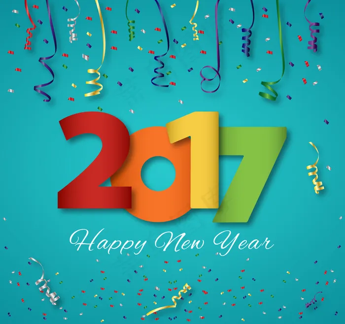 2017时尚艺术字体碎花背景喜庆素...eps,ai矢量模版下载