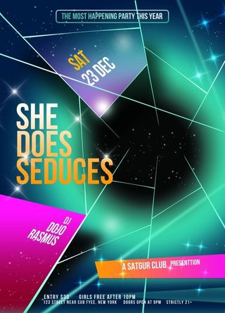 绿色炫彩国外酒吧海报