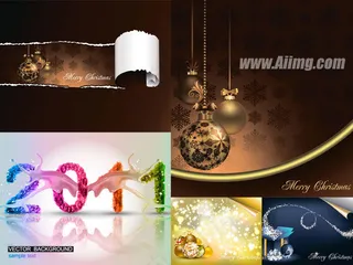 2011新年圣诞节背景矢量素材