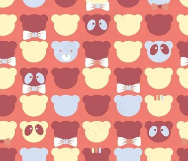 卡通小熊头像底纹背景图片