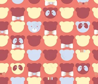 卡通小熊头像底纹背景图片