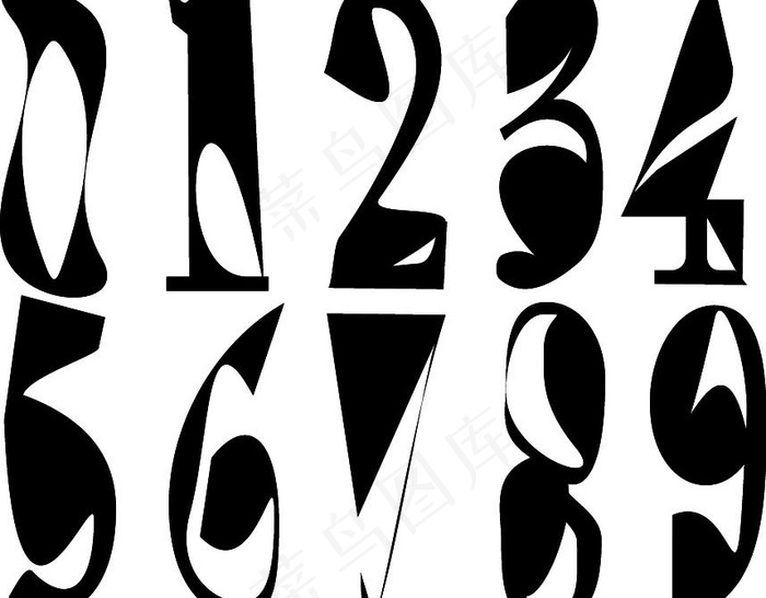 创意数字图片ai矢量模版下载