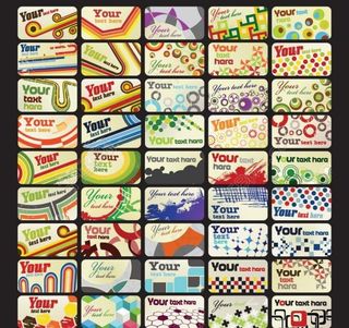 动感线条圈圈 名片卡片图片