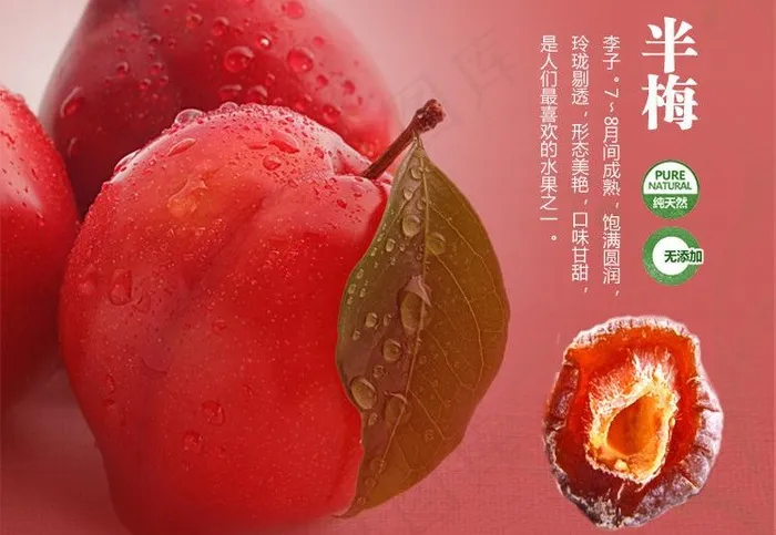 半梅淘宝网页图片psd模版下载