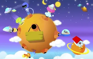 卡通小岛陆地漫画插画图片