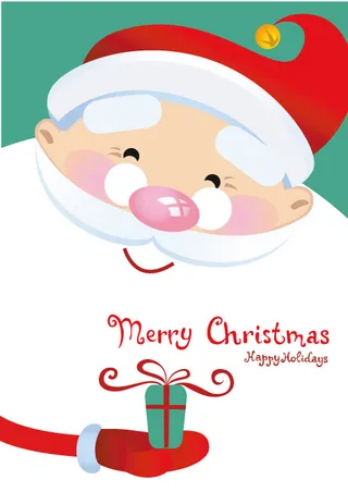 可爱的圣诞老人矢量素材