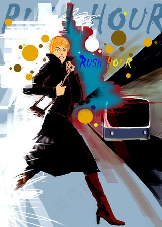 赶动车的女人漫画