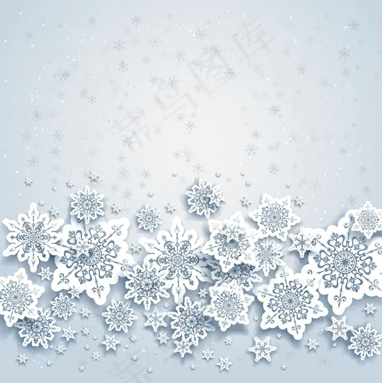 缤纷雪花渐变背景矢量素材