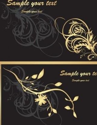 华丽的金色花纹矢量