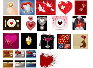 多款关于爱的矢量素材图片