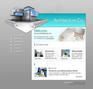 个性房地产网站psd模板