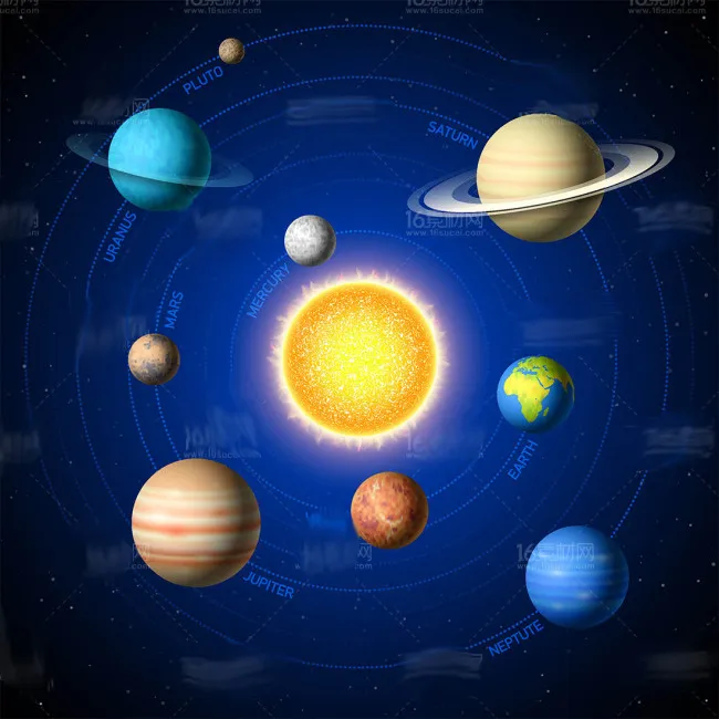 星球行星宇宙矢量素材ai矢量模版下载