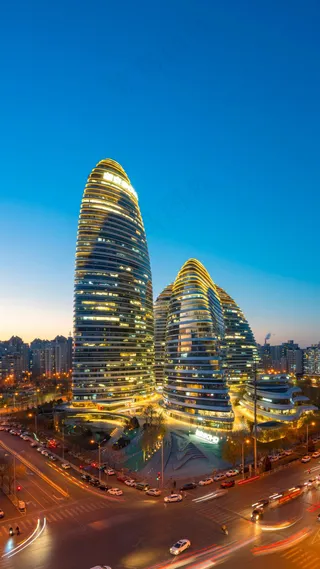 城市夜景高清摄影图片