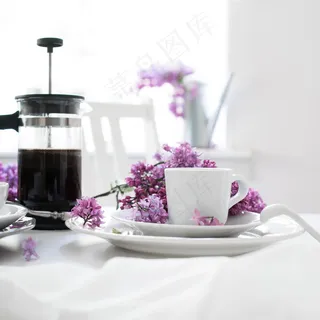 简约小清新文艺风插花静物摆拍背景