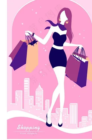 时尚购物美女图片