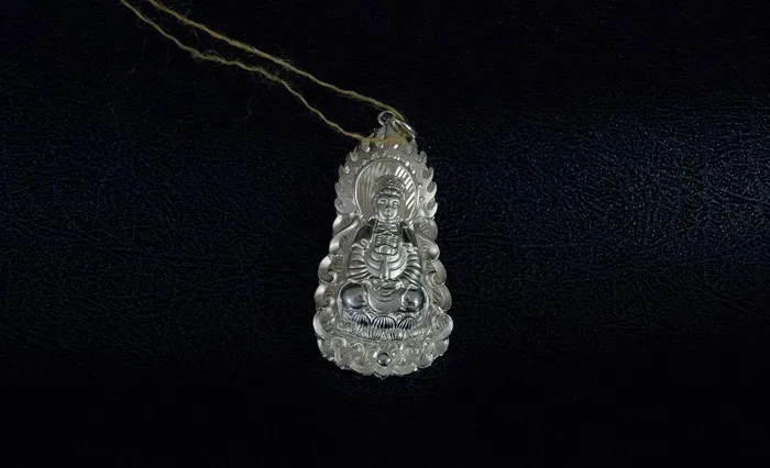 纯银观音挂件图片