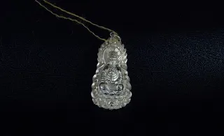 纯银观音挂件图片