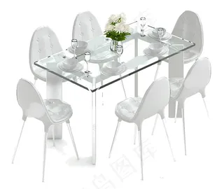 餐桌椅组合素材