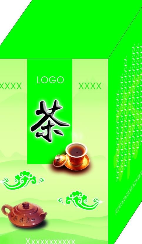 茶叶盒 （效果图）图片cdr矢量模版下载