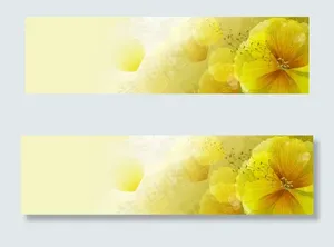 高清炫彩花卉banner背景　