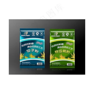 饺子粉包装袋设计psd素材下载