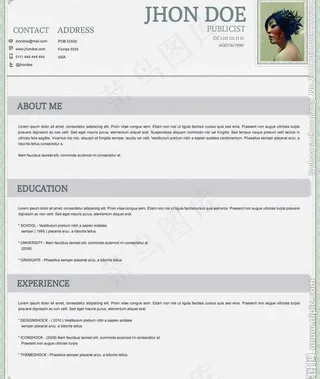 简历模板素材下载图片