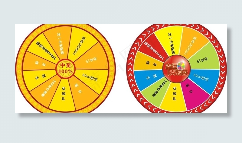抽奖大转盘图片cdr矢量模版下载