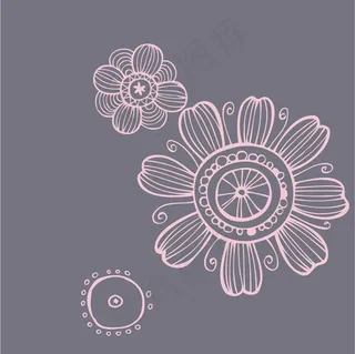 密集的手绘图案矢量素材2