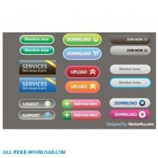 有光泽的网页按钮