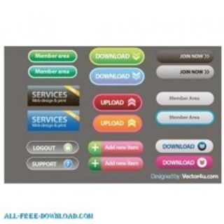 有光泽的网页按钮