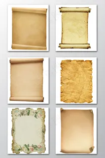 复古怀旧牛皮纸PNG素材