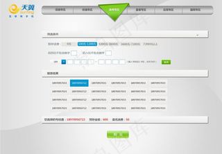 导航及选号页面设计图片