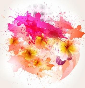 美丽的花朵背景03矢量