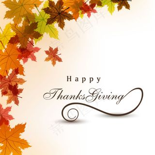 感恩节枫叶海报