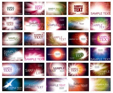 绚丽光线名片卡片设计矢量素材