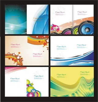 时尚折页画册设计矢量素材cdr