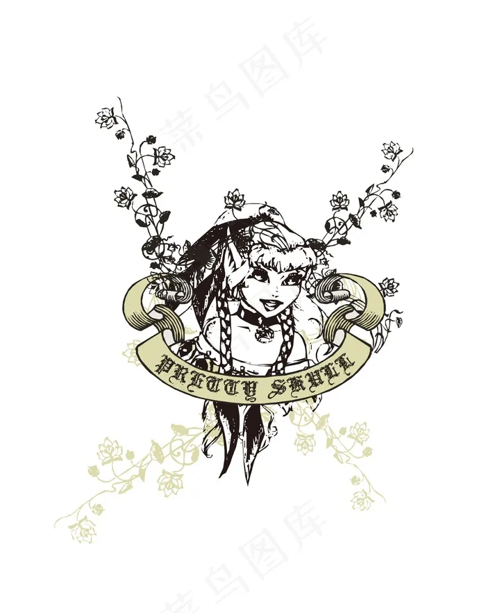 人物插画ai矢量模版下载