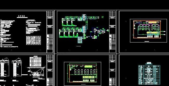 水源热泵机房及室外打井图