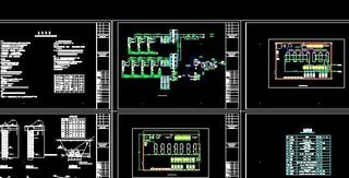 水源热泵机房及室外打井图