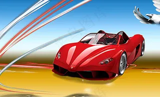 跑车宣传广告图片