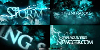 电闪雷鸣字幕展示AE工程