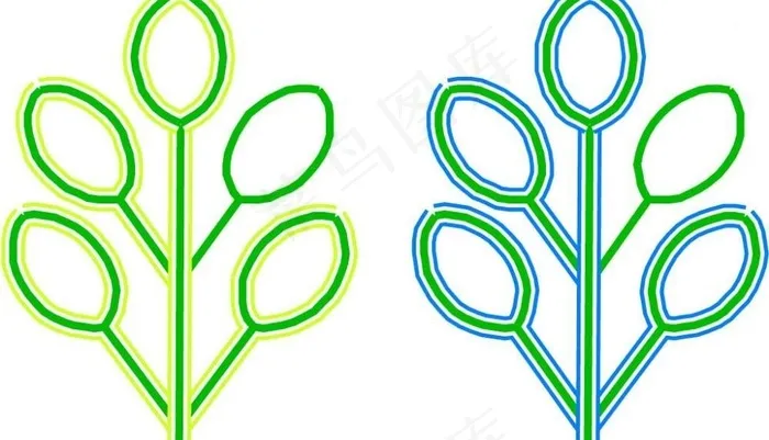 花卉图形图标图片eps,ai矢量模版下载